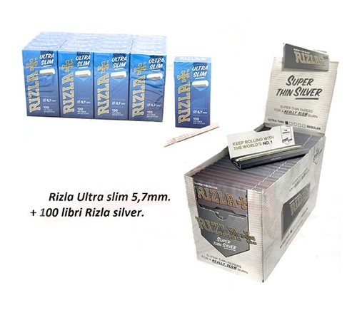Cartine rizla argento corte - cartine,