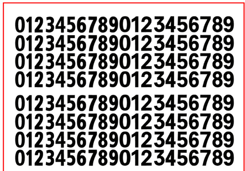 Decals chiffres noirs mm - decals, 7
