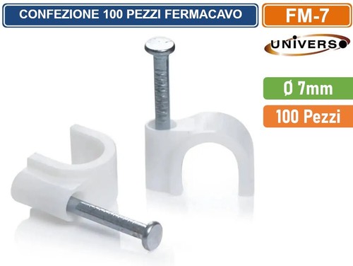 Confezione 100 pezzi fermacavo - confezione,