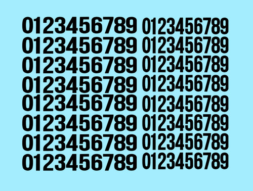 Decalcomanie decals chiffres - decalcomanie,
