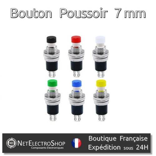 Bouton poussoir momentané - bouton, 7